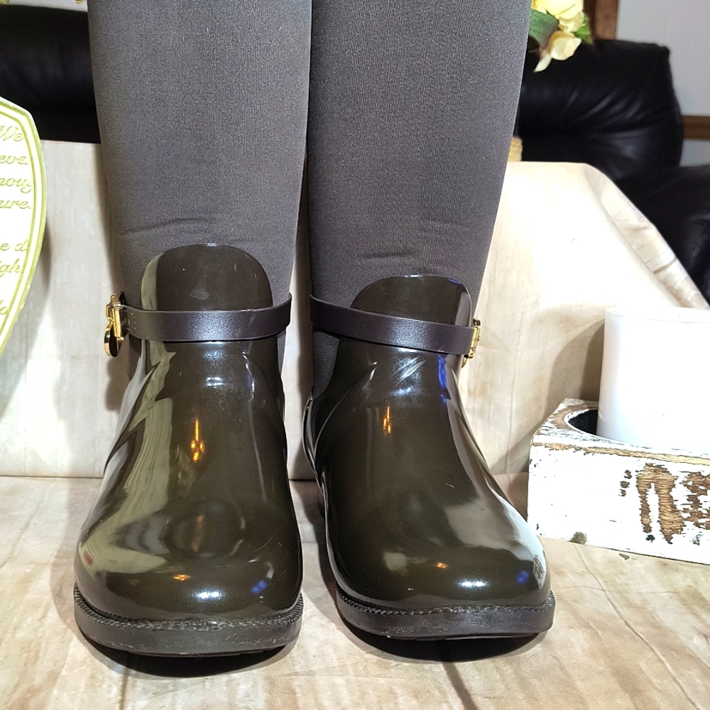 Michael Kors Signature Brown Rain Boots - Picture 6 of 10